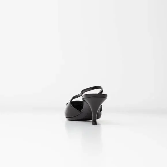 Saint Laurent Women's 24 Slingback Kitten Heel Pumps - Picture 3 of 10